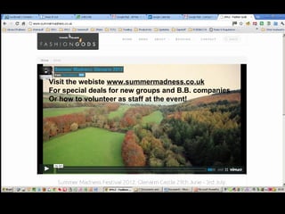 Visit the webiste www.summermadness.co.uk
For special deals for new groups and B.B. companies
Or how to volunteer as staff at the event!
 