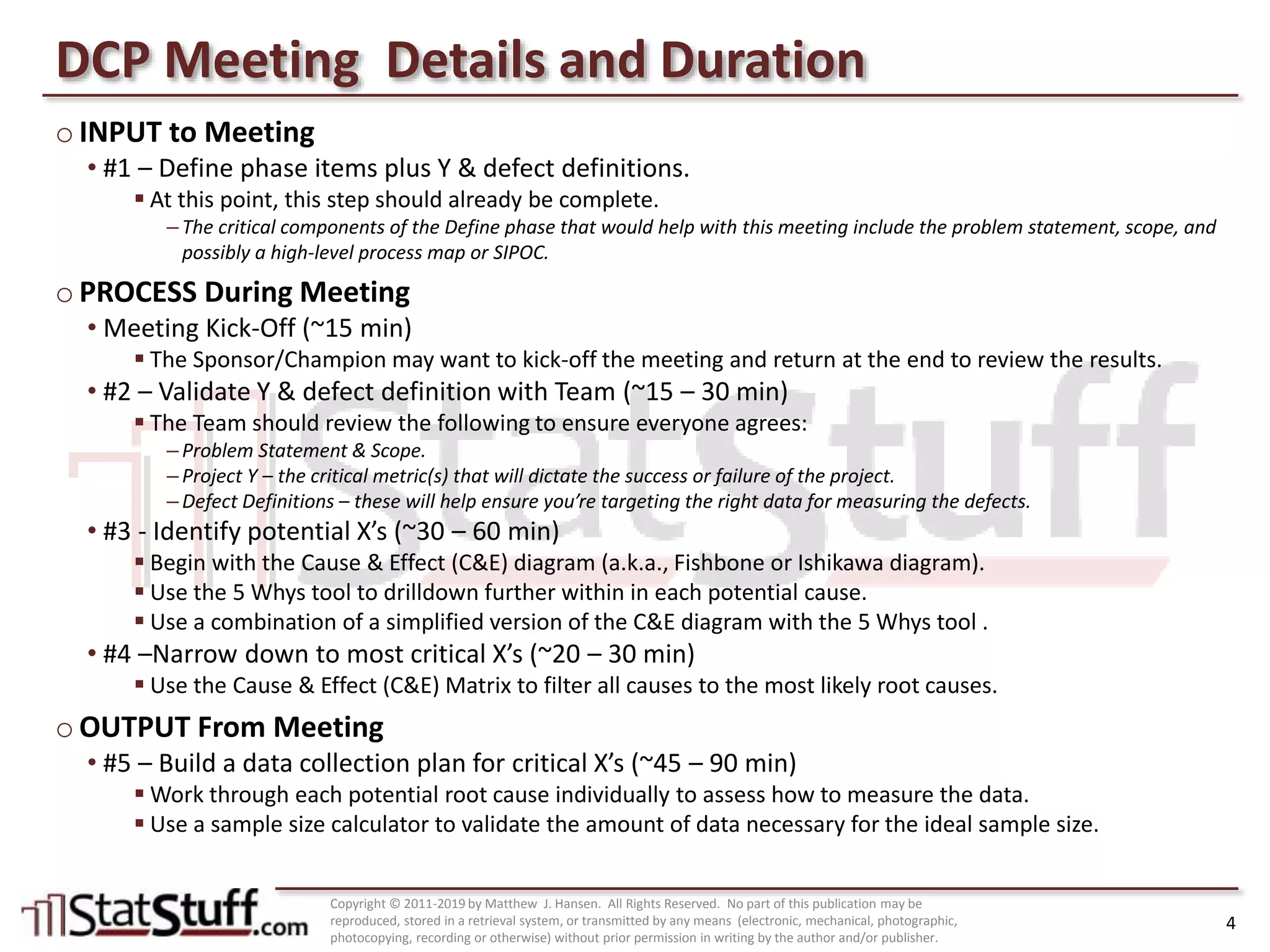 Identify Root Causes – DCP Overview