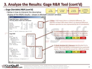 MSA – Gage R&R Test