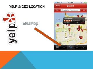 YELP & GEO-LOCATION
 