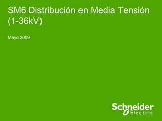 SM6 Distribución en Media Tensión
(1-36kV)
Mayo 2009
 