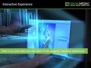 Interactive Experience




What if you could make your Addressed TV Ads engaging, interactive experiences?
 