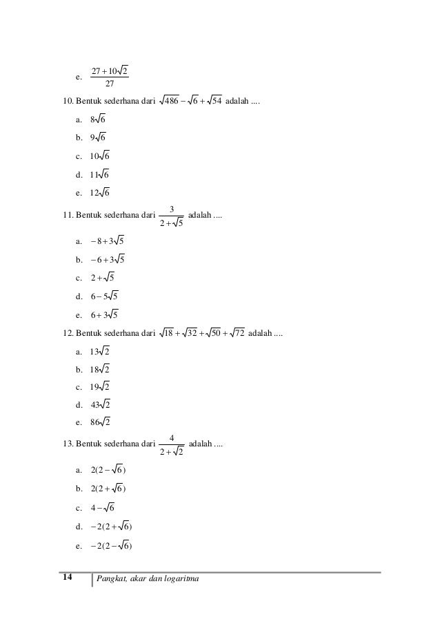 Soal Un Matematika Sma Tahun 2014 Dan Pembahasannya