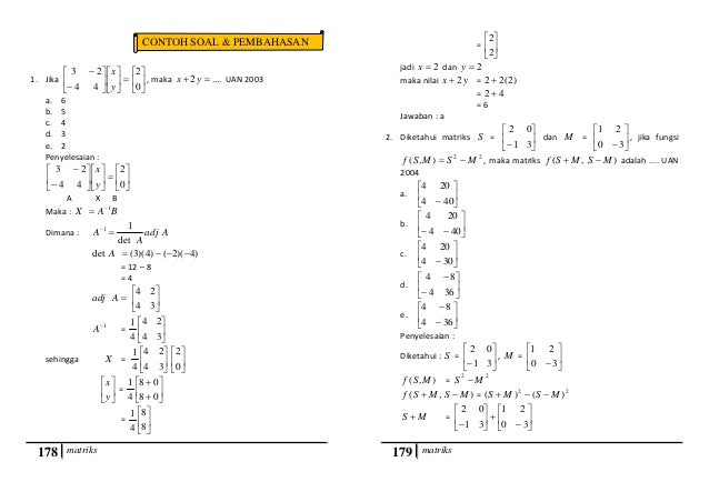 Soal Un Matematika Sma Tahun 2014 Dan Pembahasannya