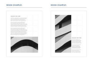 DESIGN EXAMPLES DESIGN EXAMPLES
HEADLINE GOES HERE
Lorem Ipsum is simply dummy text of the printing and typesetting
industry. Lorem Ipsum has been the industry’s standard dummy
text ever since the 1500s, when an unknown printer took a
galley of type and scrambled it to make a type specimen book.
It has survived not only five centuries, but also the leap into
electronic typesetting, remaining essentially unchanged.
It was popularised in the 1960s with the release of Letraset sheets
containing Lorem Ipsum passages, and more recently with desktop
publishing software like Aldus PageMaker including versions of
Lorem Ipsum. Lorem Ipsum is simply dummy text of the printing.
It has survived not only five centuries, but also the leap into
electronic typesetting, remaining essentially unchanged.
It was popularised in the 1960s with the release of Letraset sheets
containing Lorem Ipsum passages, and more recently with desktop
publishing software like Aldus PageMaker including versions of
Lorem Ipsum. Lorem Ipsum is simply dummy text of the printing.
Lorem Ipsum is simply dummy text of the printing and typesetting
industry. Lorem Ipsum has been the industry’s standard dummy
text ever since the 1500s, when an unknown printer took.
HEADLINE GOES HERE
Lorem Ipsum is simply dummy text
of the printing and typesetting industry.
Lorem Ipsum has been the industry’s
1500s, when an unknown printer took
galley of type and scrambled it to make
It has survived not only five centuries,
but also the leap into electronic
typesetting, remaining essentially
publishing software like Aldus Page
including versions of Lorem Ipsum
It has survived not only five centuries,
but also the leap into electronic
typesetting, remaining essentially It
has survived not only five centuries,
 