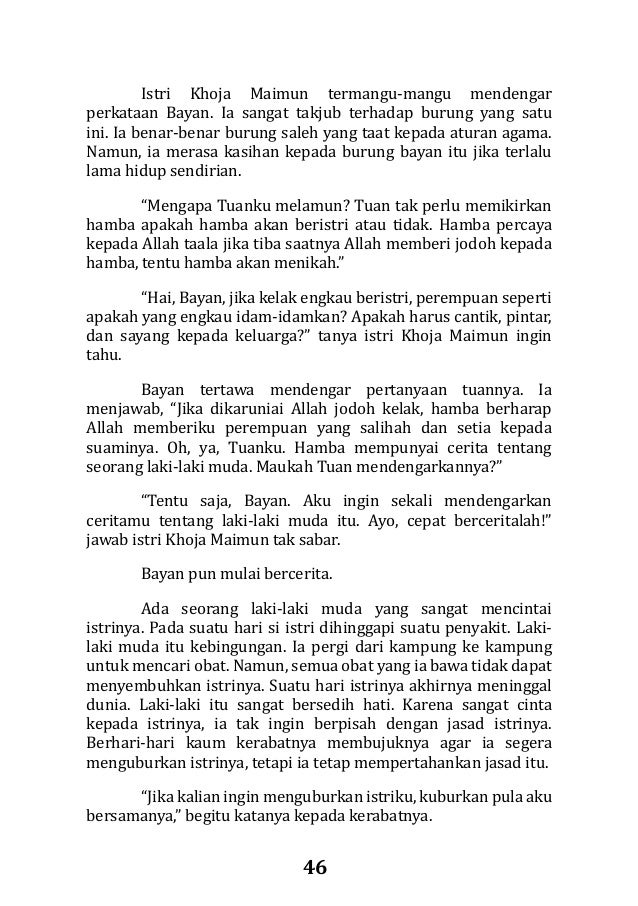 Cerpen Hikayat Bayan Budiman Gambaran