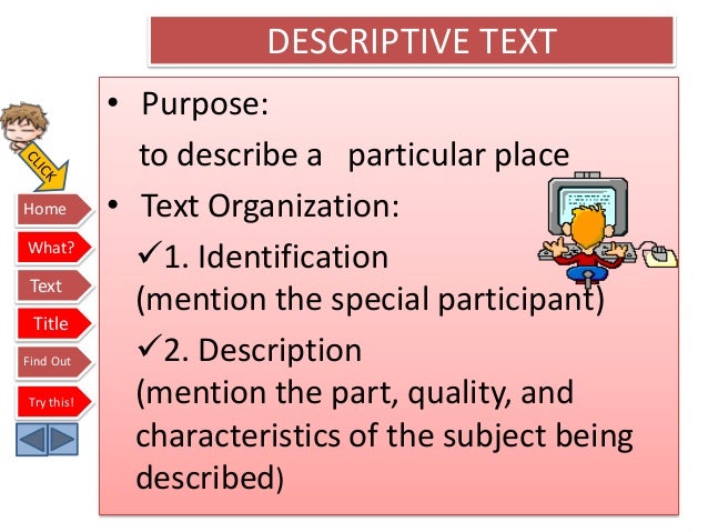definition of descriptive text by expert
