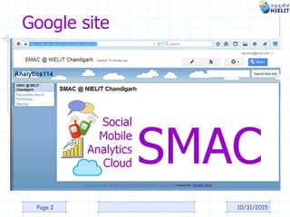 Google site
10/31/2015Page 2
 