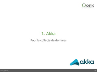 www.cetic.be
1.	Akka
Pour	la	collecte	de	données
12
 