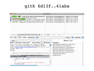 $ git diff topic
                 diff --git a/test b/test
master   topic
                 index 304313d..bd8c6c9 100644
 ...