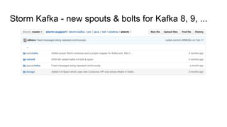 Storm Kafka - new spouts & bolts for Kafka 8, 9, ...
 