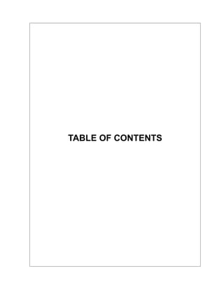 TABLE OF CONTENTS
 