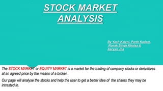 stock market analysis using machine learning | PPT