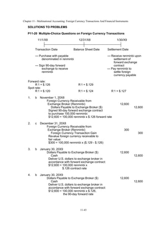 Solution Manual Advanced Accounting 9th Edition by Baker Chapter 11 | PDF