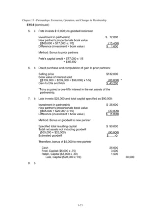Solution Manual Advanced Accounting Chapter 15 9th Edition by Baker | PDF