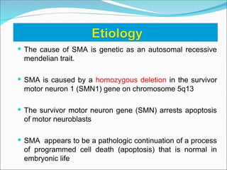 Spinal muscular atrophy presentation by dr Afjal | PPT