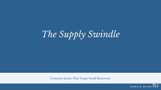 Small business scams