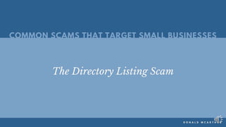 Small business scams