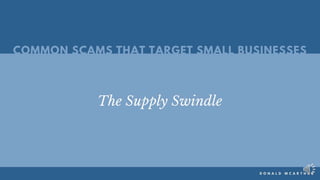 Small business scams