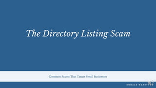 Small business scams