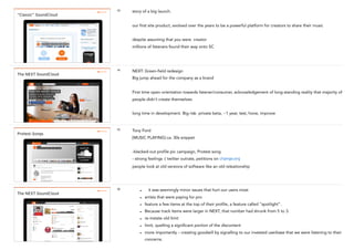 “Classic” SoundCloud
13 story of a big launch.
our first site product, evolved over the years to be a powerful platform fo...