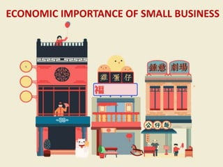ECONOMIC IMPORTANCE OF SMALL BUSINESS
 