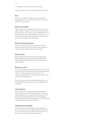 Small Business Tax Deductions Checklist For 2021