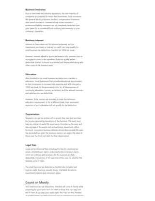 Small Business Tax Deductions Checklist For 2021