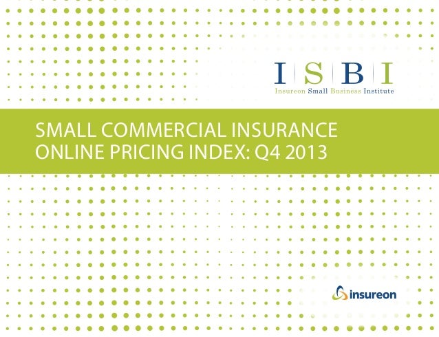 Small Commercial Business Insurance Online Pricing Index 4th Quarter