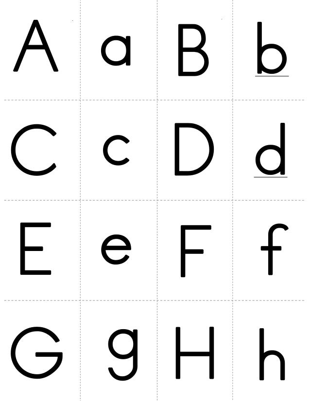 small flashcards alphabet