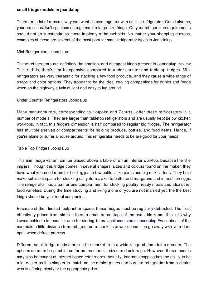 Small Fridge Models In Joondalup