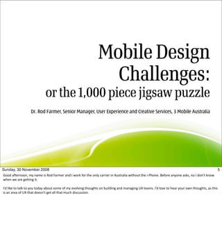 Future Mobile Landscapes