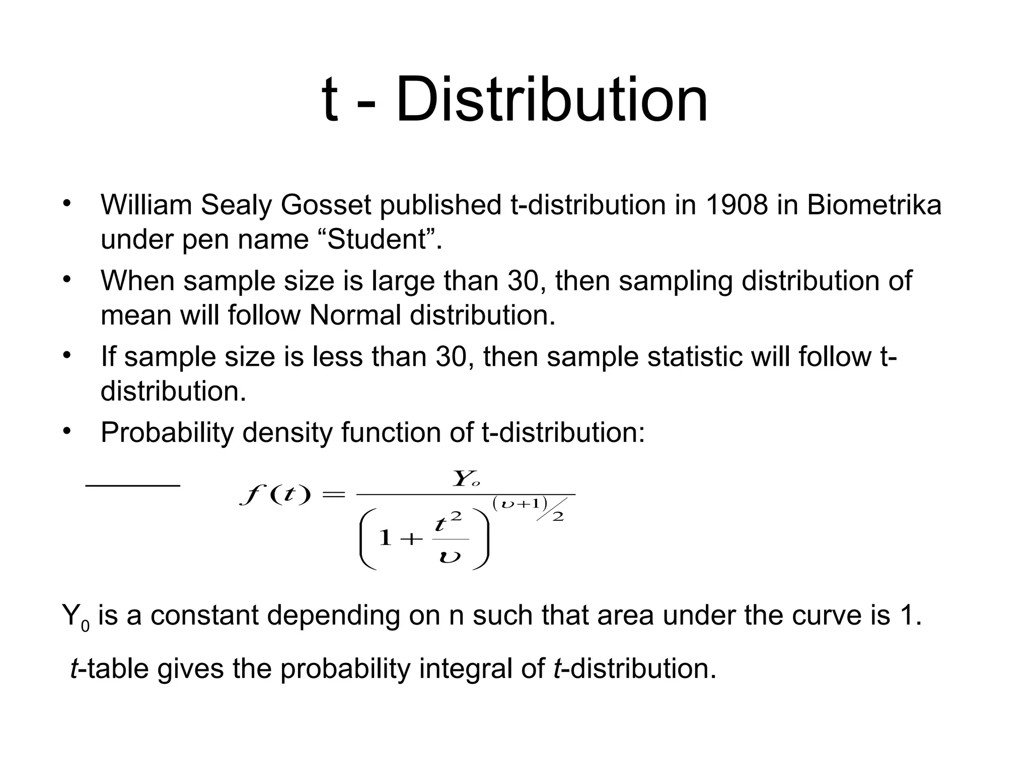 Small Sample Method Small Sampling Theory Presentation1 | PPT