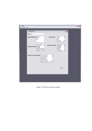 Figure 2.2 Add new antivirus window
 