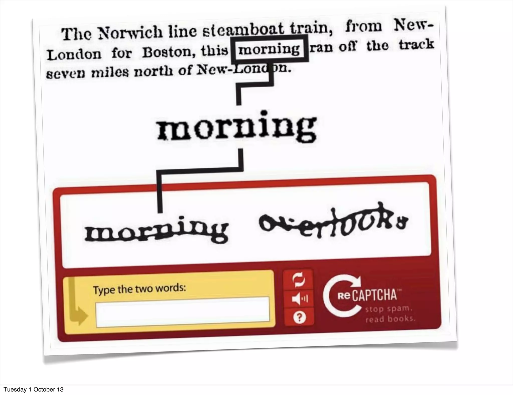 Tuesday 1 October 13
 