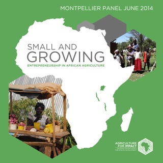 1 
MONTPELLIER PANEL JUNE 2014 
SMALL AND 
GROWING 
ENTREPRENEURSHIP IN AFRICAN AGRICULTURE 
AGRICULTURE 
FOR IMPACT 
GROWING OPPORTUNITIES 
FOR AFRICA’S DEVELOPMENT 
 