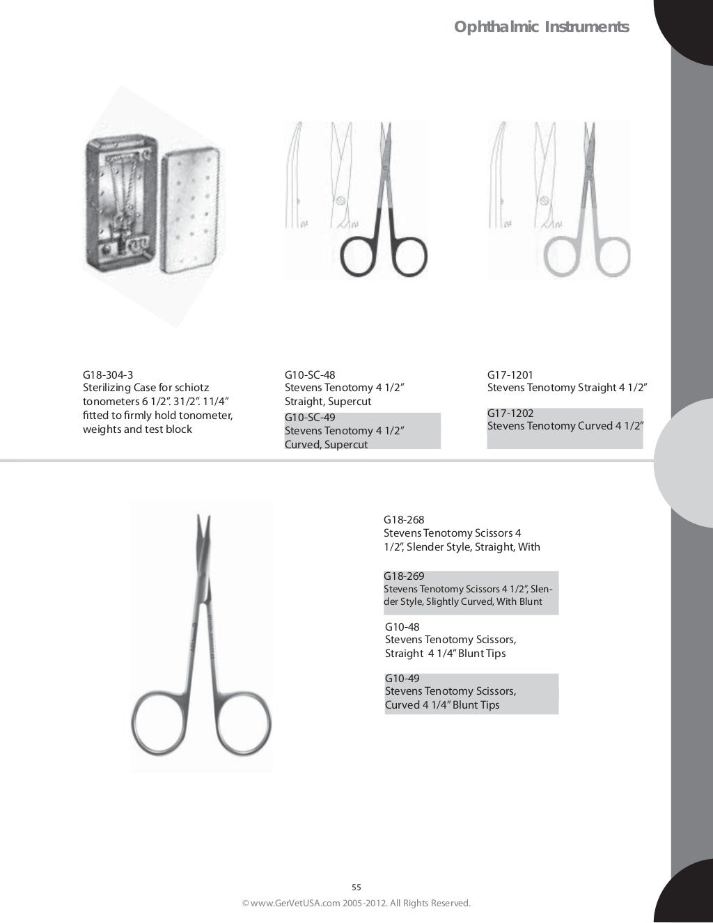 GermedUsa Small animal Surgical Instrument catalog