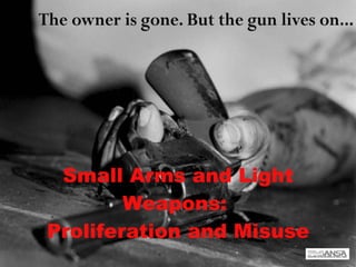Small Arms and Light Weapons:  Proliferation and Misuse 