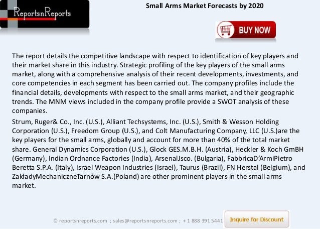 global small arms market (prweb) april 16, 2014 -- according to a new market research report of small arms market (pistols, rifles, sub machine guns, assault rifles and light machine. global small arms market (prweb) april 16, 2014 -- according to a new market research report of small arms market (pistols, rifles, sub machine guns, assault rifles and light machine.