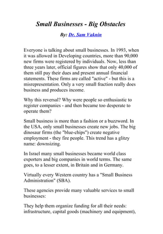 Small Business Manual