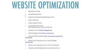 WEBSITE OPTIMIZATION
 