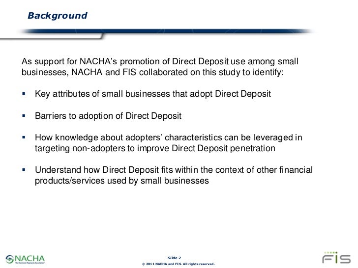 small business adoption of payroll direct deposit direct deposit for small business