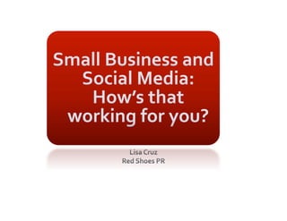Small business and social media