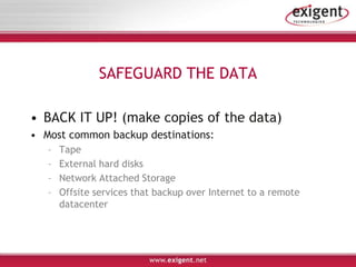 Small Business Backup & Disaster Recovery | PPTX