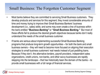 Small Business Banking Segment Strategy | PPTX