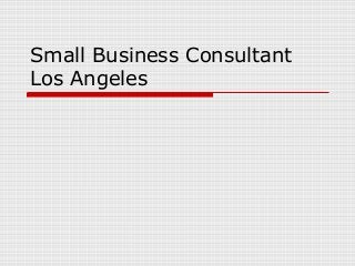 Small Business Consultant
Los Angeles
 