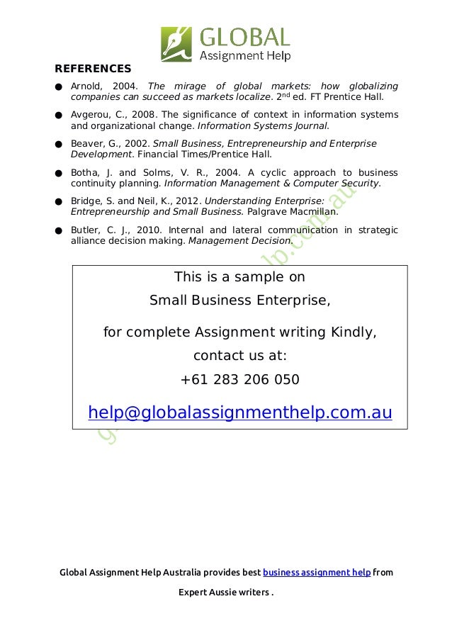 Small Business Enterprise Sample