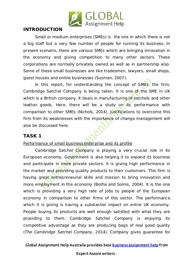 small business enterprise assignment pdf