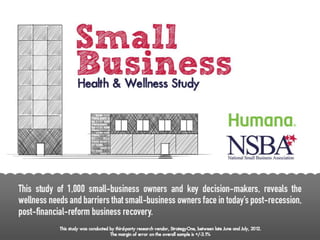 Small Business Health and Wellness Study