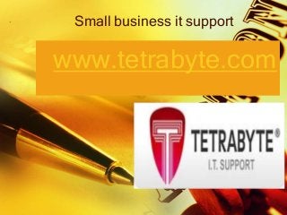 Small business it support

www.tetrabyte.com
 